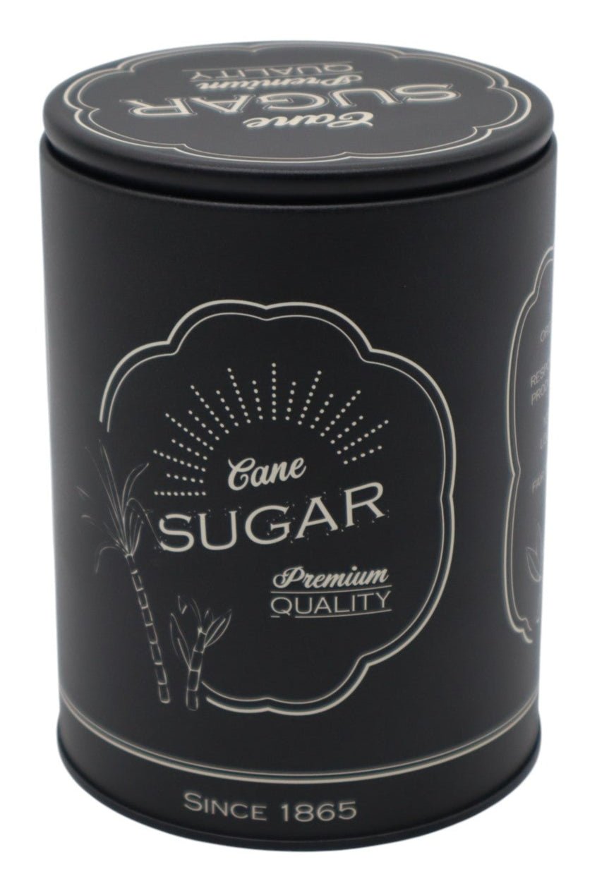 AKDC Medium Round Black Metal Sugar Canister with Clear Sugar Logo – Functional and Elegant Kitchen Organizer, 12×9 cm - Al Kabayel Discount CentreAKDC Medium Round Black Metal Sugar Canister with Clear Sugar Logo – Functional and Elegant Kitchen Organizer, 12×9 cmJars & Food SaversAKDCAl Kabayel Discount Centre