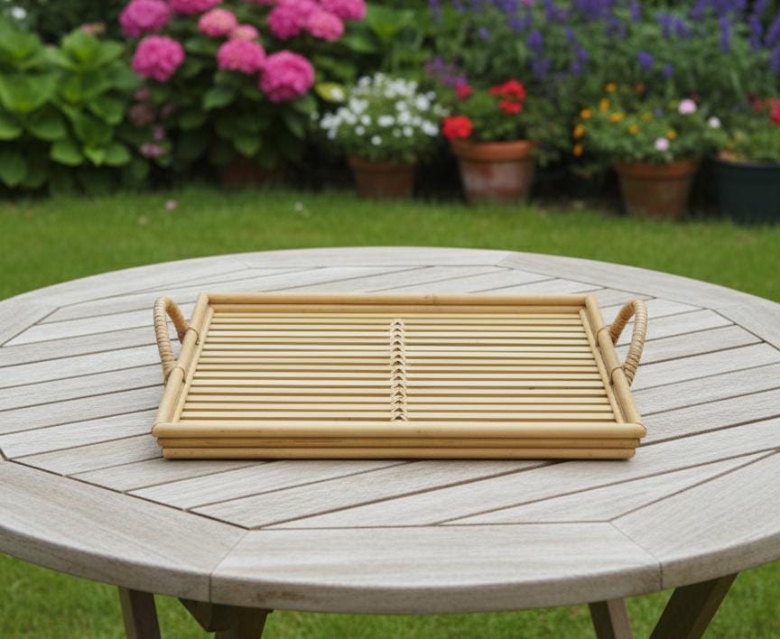 AKDC Medium Square Bamboo Tray 35×35×3 cm – Eco - Friendly Decorative Serving Tray - Al Kabayel Discount CentreAKDC Medium Square Bamboo Tray 35×35×3 cm – Eco - Friendly Decorative Serving TrayServing TraysAKDCAl Kabayel Discount Centre