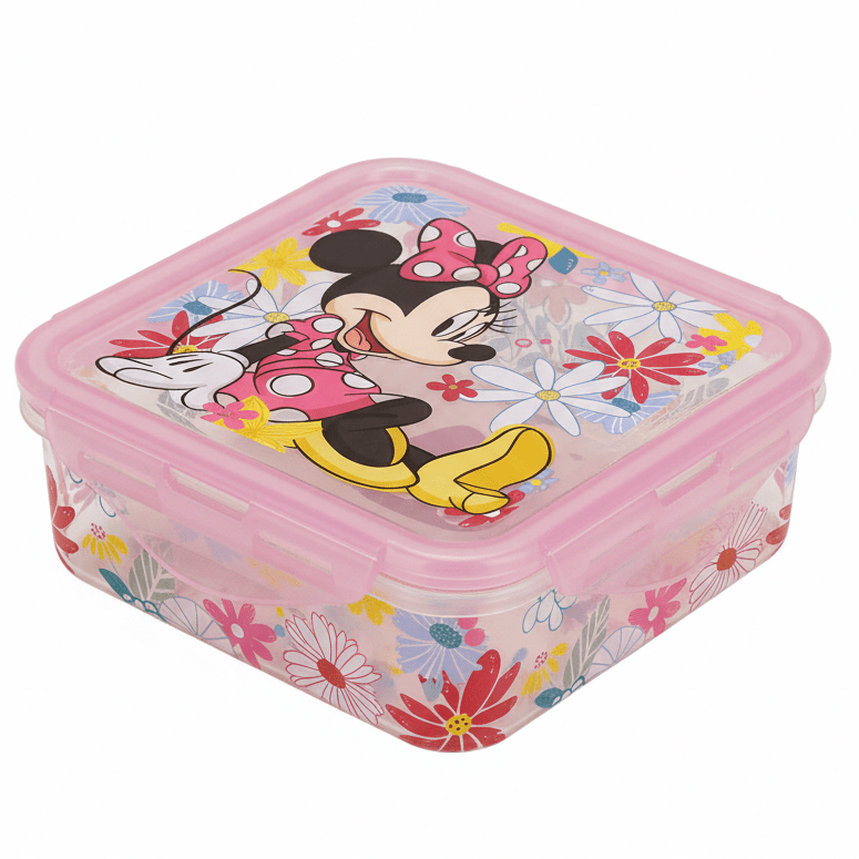 AKDC Medium Square Food Storage Container – 500 ml Plastic Transparent Mickey Mouse Design Lunch Box - Al Kabayel Discount CentreAKDC Medium Square Food Storage Container – 500 ml Plastic Transparent Mickey Mouse Design Lunch BoxJars & Food SaversAKDCAl Kabayel Discount Centre