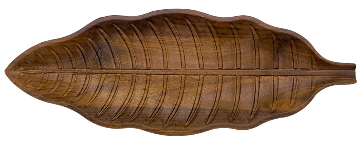 AKDC Melamine Leaf Serving Tray 59cm*22cm, Brown - Al Kabayel Discount CentreAKDC Melamine Leaf Serving Tray 59cm*22cm, BrownServing TraysAKDCAl Kabayel Discount Centre