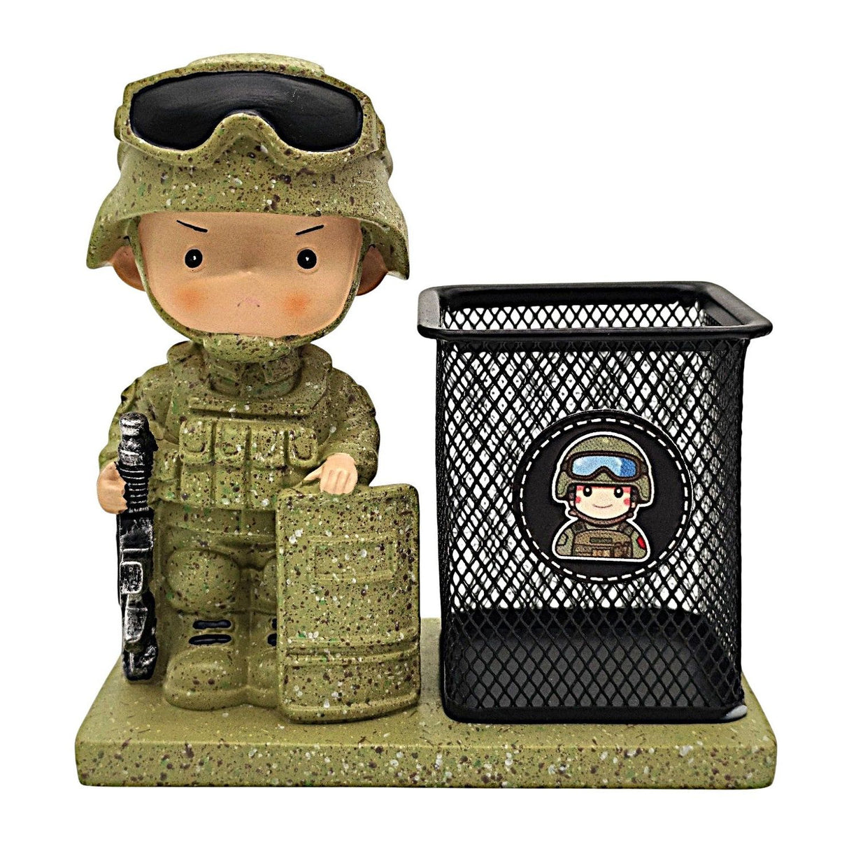AKDC Mesh Pen Holder with 3D Military Soldier Model - Al Kabayel Discount CentreAKDC Mesh Pen Holder with 3D Military Soldier ModelDesk Accessories & OrganizersAKDCAl Kabayel Discount Centre