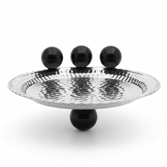 AKDC metal ball footed candy tray decorative serving platter stylish table display 18cm - Al Kabayel Discount CentreAKDC metal ball footed candy tray decorative serving platter stylish table display 18cmServing TraysAKDCAl Kabayel Discount Centre