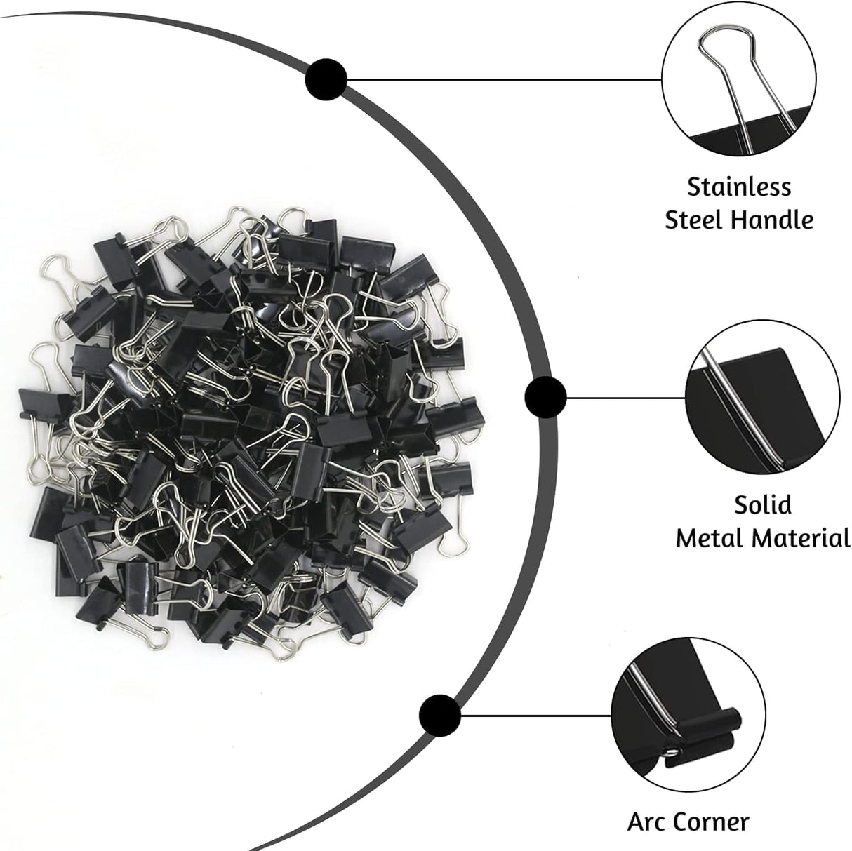 AKDC Metal Binder Clips High Quality Steel Strong Clamping Force 15mm Set Of 60pcs - Al Kabayel Discount CentreAKDC Metal Binder Clips High Quality Steel Strong Clamping Force 15mm Set Of 60pcsPaper Clips, Staples & FastenersAKDCAl Kabayel Discount Centre