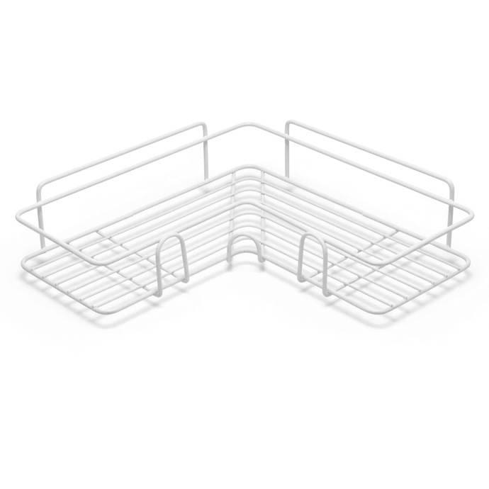 AKDC Metal Corner Shelf 26cm*26cm*4.5cm, White - Al Kabayel Discount CentreAKDC Metal Corner Shelf 26cm*26cm*4.5cm, WhiteOrganizers & AccessoriesAKDCAl Kabayel Discount Centre