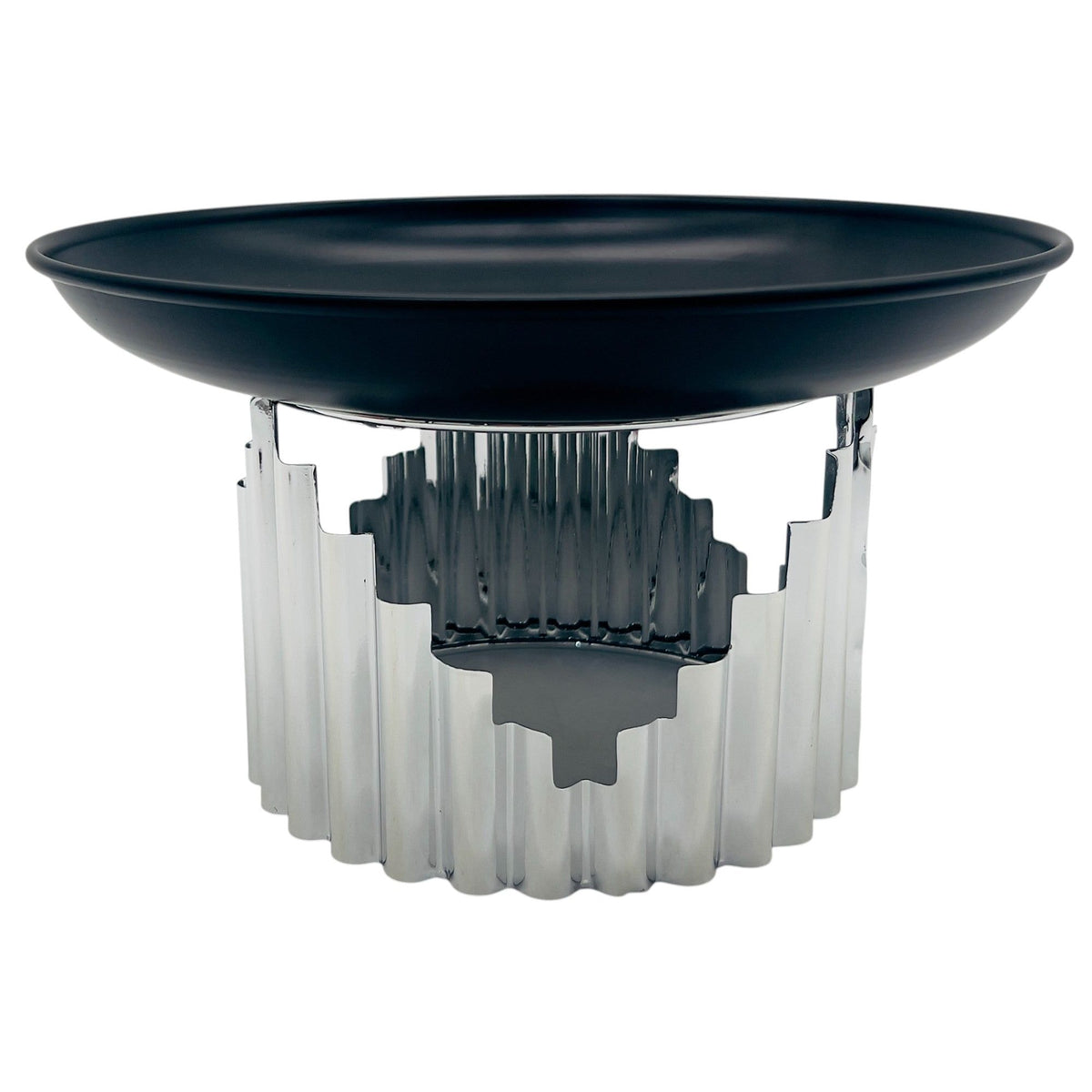 AKDC Metal Footed Cake Tray 25cm*13cm, Black Tray with Silver Foot - Al Kabayel Discount CentreAKDC Metal Footed Cake Tray 25cm*13cm, Black Tray with Silver FootServing TraysAKDCAl Kabayel Discount Centre
