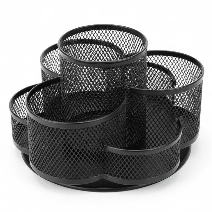 AKDC Metal Mesh Pen Holder & Desk Organiser – Black | 5 - Compartment | 10.5 cm - Al Kabayel Discount CentreAKDC Metal Mesh Pen Holder & Desk Organiser – Black | 5 - Compartment | 10.5 cmPen Holders & Desk OrganizersAKDCAl Kabayel Discount Centre