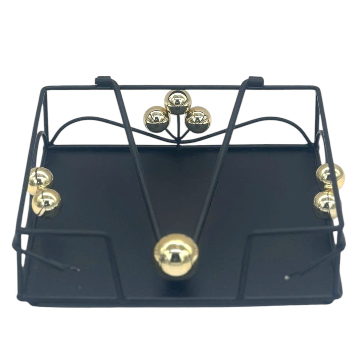 AKDC Metal Napkin Holder, Napkin Dispenser with Weighted Arm, Square Napkin Holder for Table, Paper Napkin Holder, Tissue Holder for Dining Table, Napkin Rack for Kitchen Restaurant Bar - 20cmX6cm (Black&Golden) - Al Kabayel Discount CentreAKDC Metal Napkin Holder, Napkin Dispenser with Weighted Arm, Square Napkin Holder for Table, Paper Napkin Holder, Tissue Holder for Dining Table, Napkin Rack for Kitchen Restaurant Bar - 20cmX6cm (Black&Golden)Kitchen Utensils & GadgetsAKDCAl Kabayel Discount