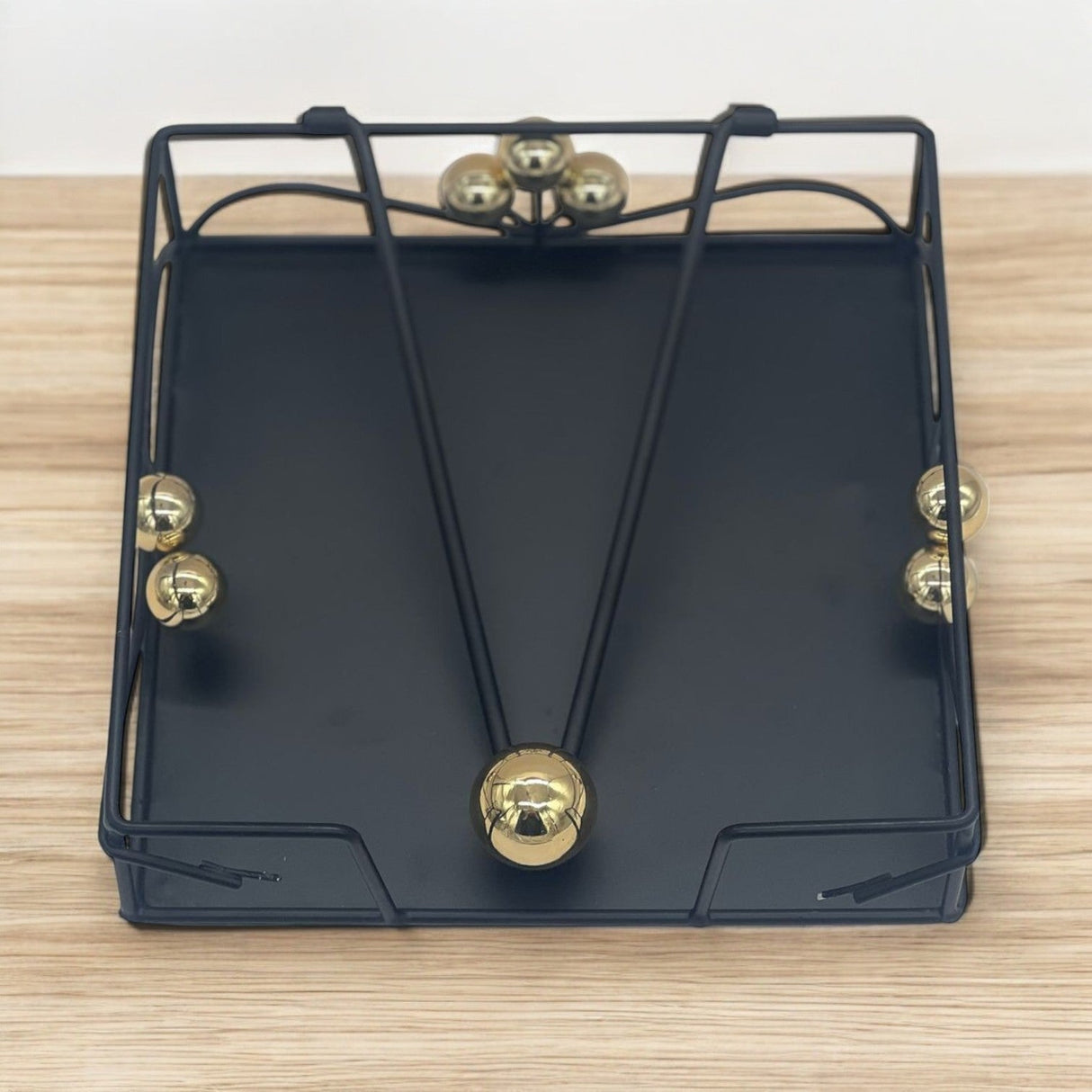 AKDC Metal Napkin Holder, Napkin Dispenser with Weighted Arm, Square Napkin Holder for Table, Paper Napkin Holder, Tissue Holder for Dining Table, Napkin Rack for Kitchen Restaurant Bar - 20cmX6cm (Black&Golden) - Al Kabayel Discount CentreAKDC Metal Napkin Holder, Napkin Dispenser with Weighted Arm, Square Napkin Holder for Table, Paper Napkin Holder, Tissue Holder for Dining Table, Napkin Rack for Kitchen Restaurant Bar - 20cmX6cm (Black&Golden)Kitchen Utensils & GadgetsAKDCAl Kabayel Discount