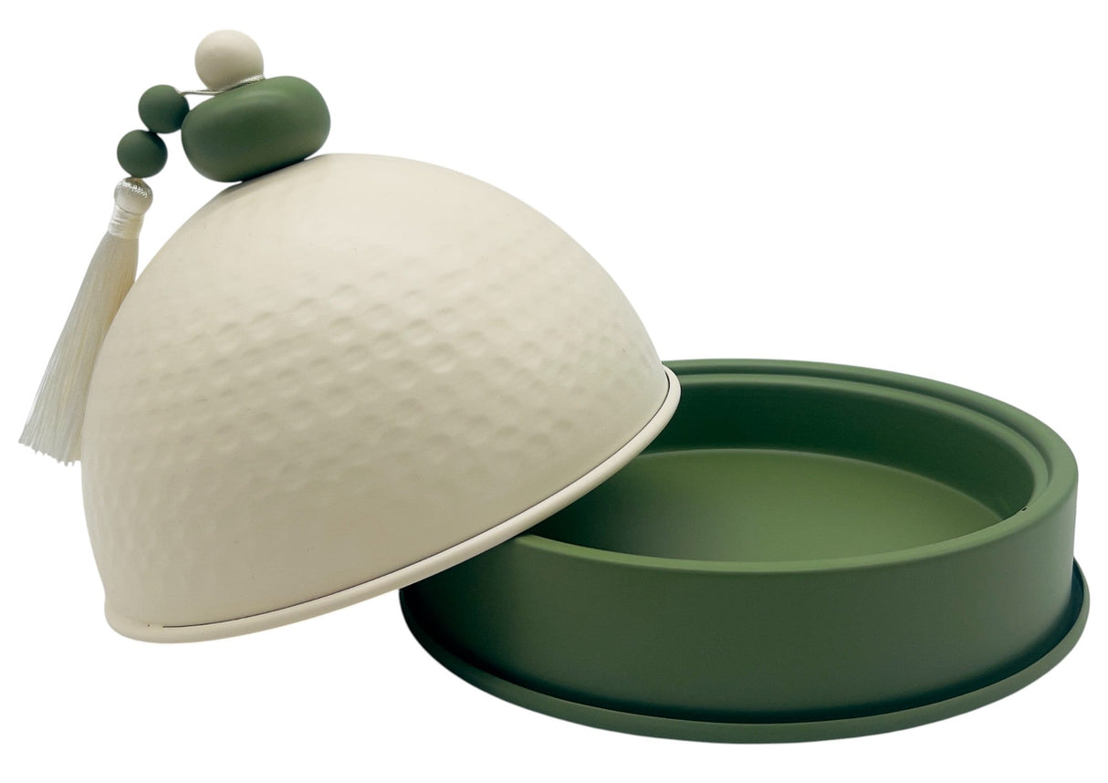 AKDC Metal Tajine 19cm*18cm, Ivory/Green - Al Kabayel Discount CentreAKDC Metal Tajine 19cm*18cm, Ivory/GreenBowlsAKDCAl Kabayel Discount Centre