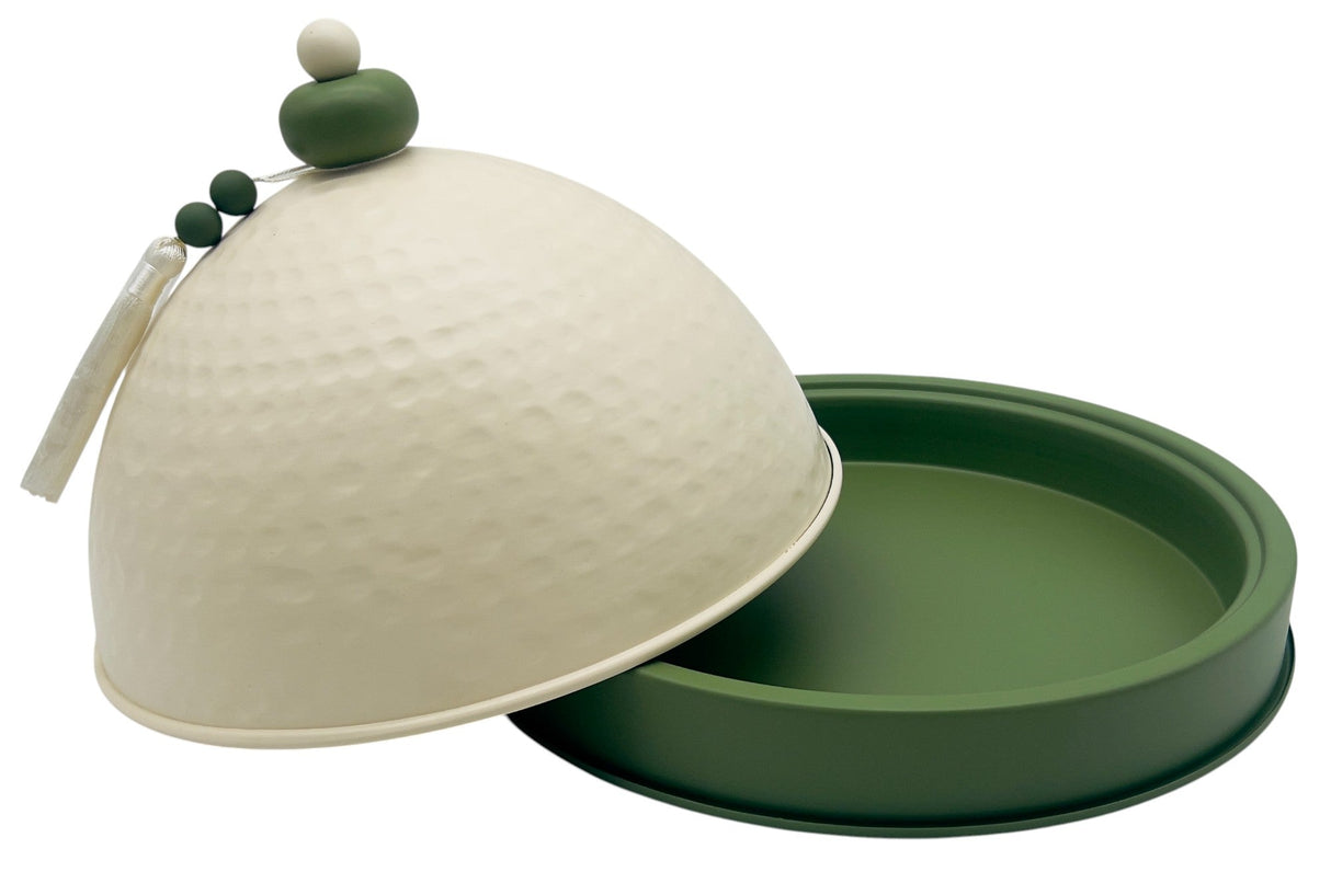 AKDC Metal Tajine 26.8cm*20.5cm, Ivory/Green - Al Kabayel Discount CentreAKDC Metal Tajine 26.8cm*20.5cm, Ivory/GreenBowlsAKDCAl Kabayel Discount Centre