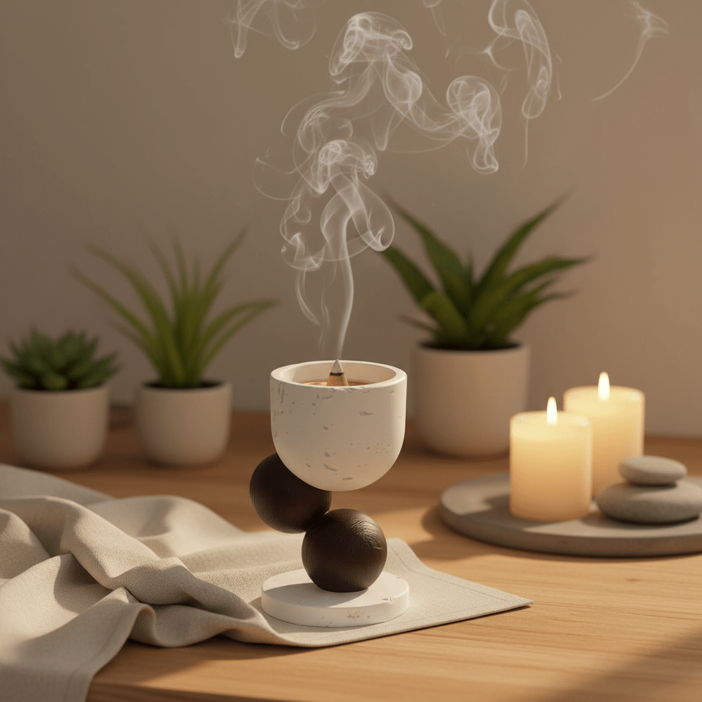 AKDC Mini White Ceramic Cylindrical Incense Burner – Compact, Decorative Aromatherapy Piece for Small Spaces – 12.5 cm - Al Kabayel Discount CentreAKDC Mini White Ceramic Cylindrical Incense Burner – Compact, Decorative Aromatherapy Piece for Small Spaces – 12.5 cmCrystal Incense BurnerAKDCAl Kabayel Discount Centre