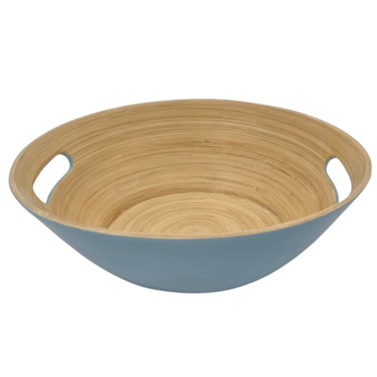AKDC Modern Bamboo Oval Shape Serving Bowl With Handle - 29cmX25cmX10cm - Blue&Bamboo - Al Kabayel Discount CentreAKDC Modern Bamboo Oval Shape Serving Bowl With Handle - 29cmX25cmX10cm - Blue&BambooBowlsAKDCAl Kabayel Discount Centre