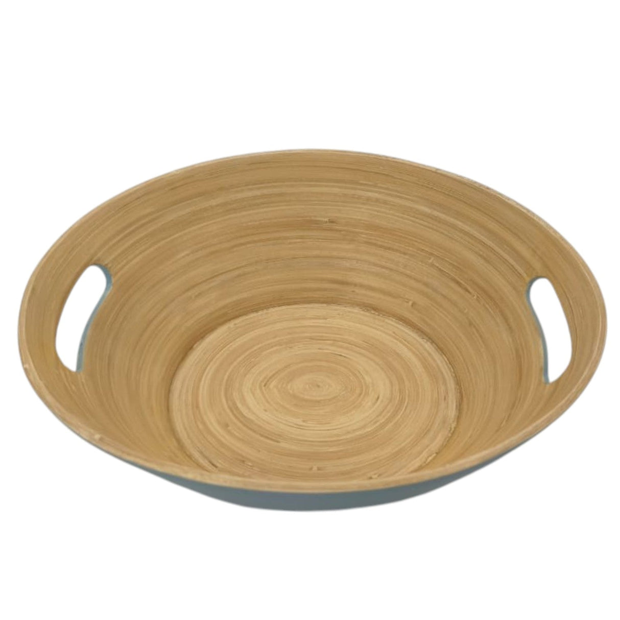 AKDC Modern Bamboo Oval Shape Serving Bowl With Handle - 29cmX25cmX10cm - Blue&Bamboo - Al Kabayel Discount CentreAKDC Modern Bamboo Oval Shape Serving Bowl With Handle - 29cmX25cmX10cm - Blue&BambooBowlsAKDCAl Kabayel Discount Centre