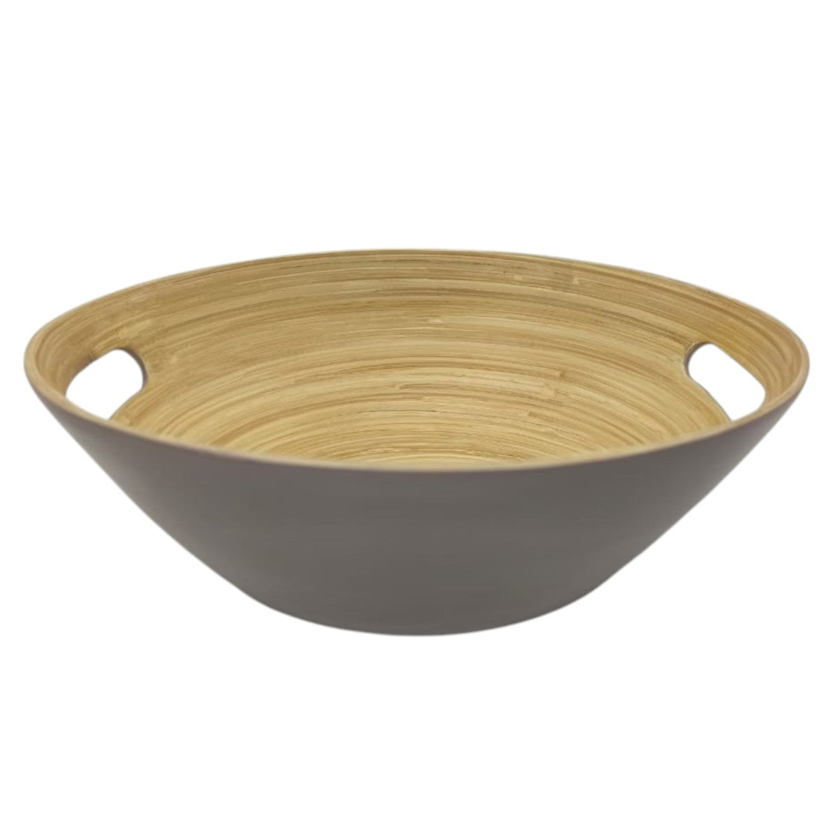 AKDC Modern Bamboo Oval Shape Serving Bowl With Handle - 29cmX25cmX10cm - CadetBlue&Bamboo - Al Kabayel Discount CentreAKDC Modern Bamboo Oval Shape Serving Bowl With Handle - 29cmX25cmX10cm - CadetBlue&BambooBowlsAKDCAl Kabayel Discount Centre