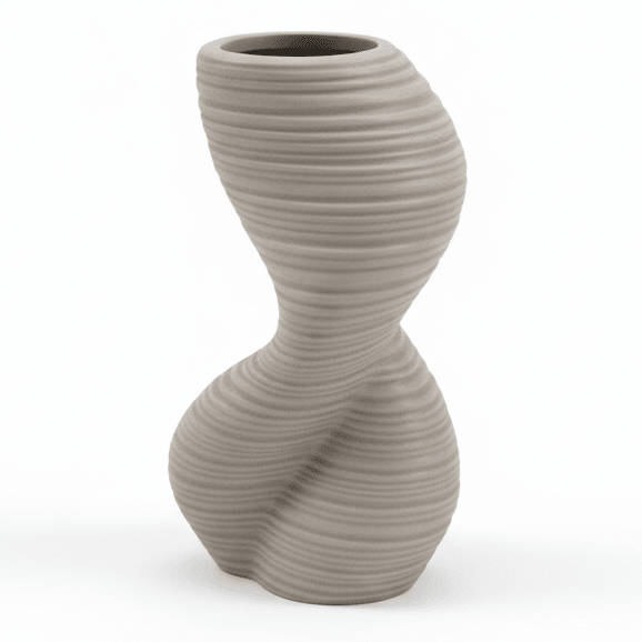 AKDC Modern Ceramic Decorative Flower Vase – Light Brown Elegant Artistic Shape for Home Décor, 20 × 10 cm - Al Kabayel Discount CentreAKDC Modern Ceramic Decorative Flower Vase – Light Brown Elegant Artistic Shape for Home Décor, 20 × 10 cmFlower/Plant PotsAKDCAl Kabayel Discount Centre