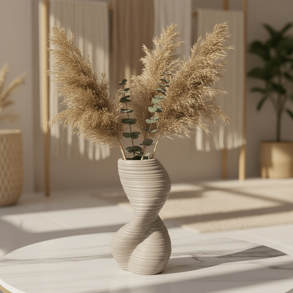 AKDC Modern Ceramic Decorative Flower Vase – Light Brown Elegant Artistic Shape for Home Décor, 20 × 10 cm - Al Kabayel Discount CentreAKDC Modern Ceramic Decorative Flower Vase – Light Brown Elegant Artistic Shape for Home Décor, 20 × 10 cmFlower/Plant PotsAKDCAl Kabayel Discount Centre