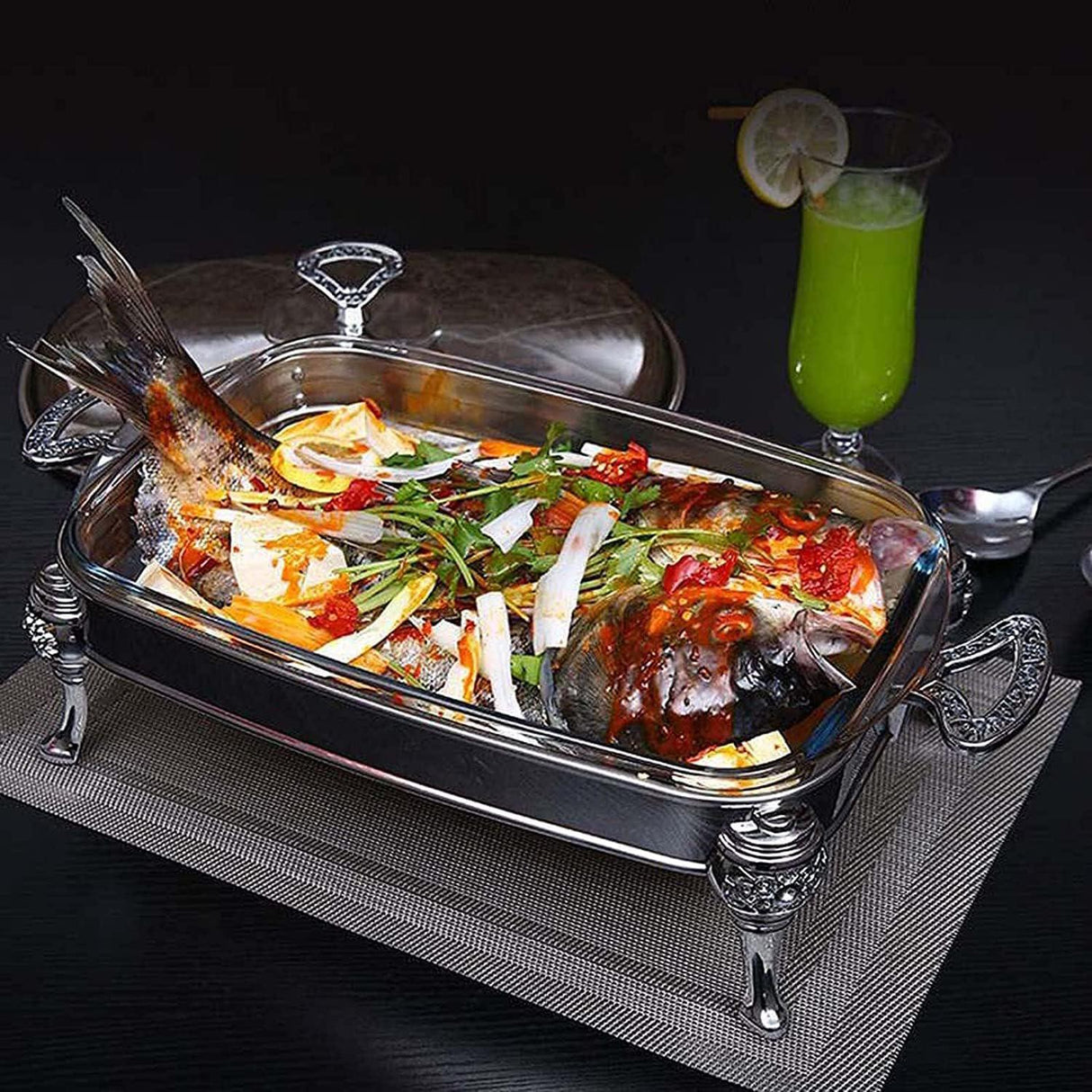 AKDC Modern Design Rectangular Food Warmer 2.4Litre, Silver - Al Kabayel Discount CentreAKDC Modern Design Rectangular Food Warmer 2.4Litre, SilverCasseroles & Stock PotsAl Kabayel Discount CentreAl Kabayel Discount Centre