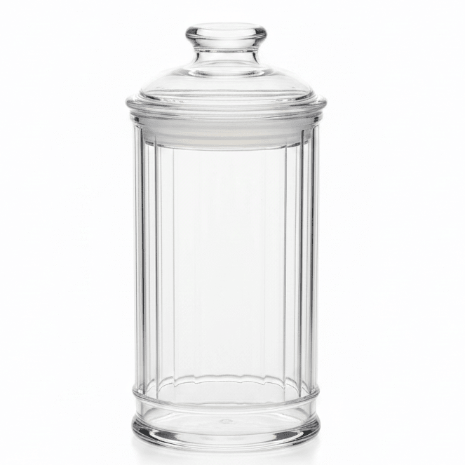 AKDC Modern Elegant Clear Acrylic Storage Canister with Secure Lid for Kitchen Organization 17 × 10 cm - Al Kabayel Discount CentreAKDC Modern Elegant Clear Acrylic Storage Canister with Secure Lid for Kitchen Organization 17 × 10 cmJars & Food SaversAKDCAl Kabayel Discount Centre