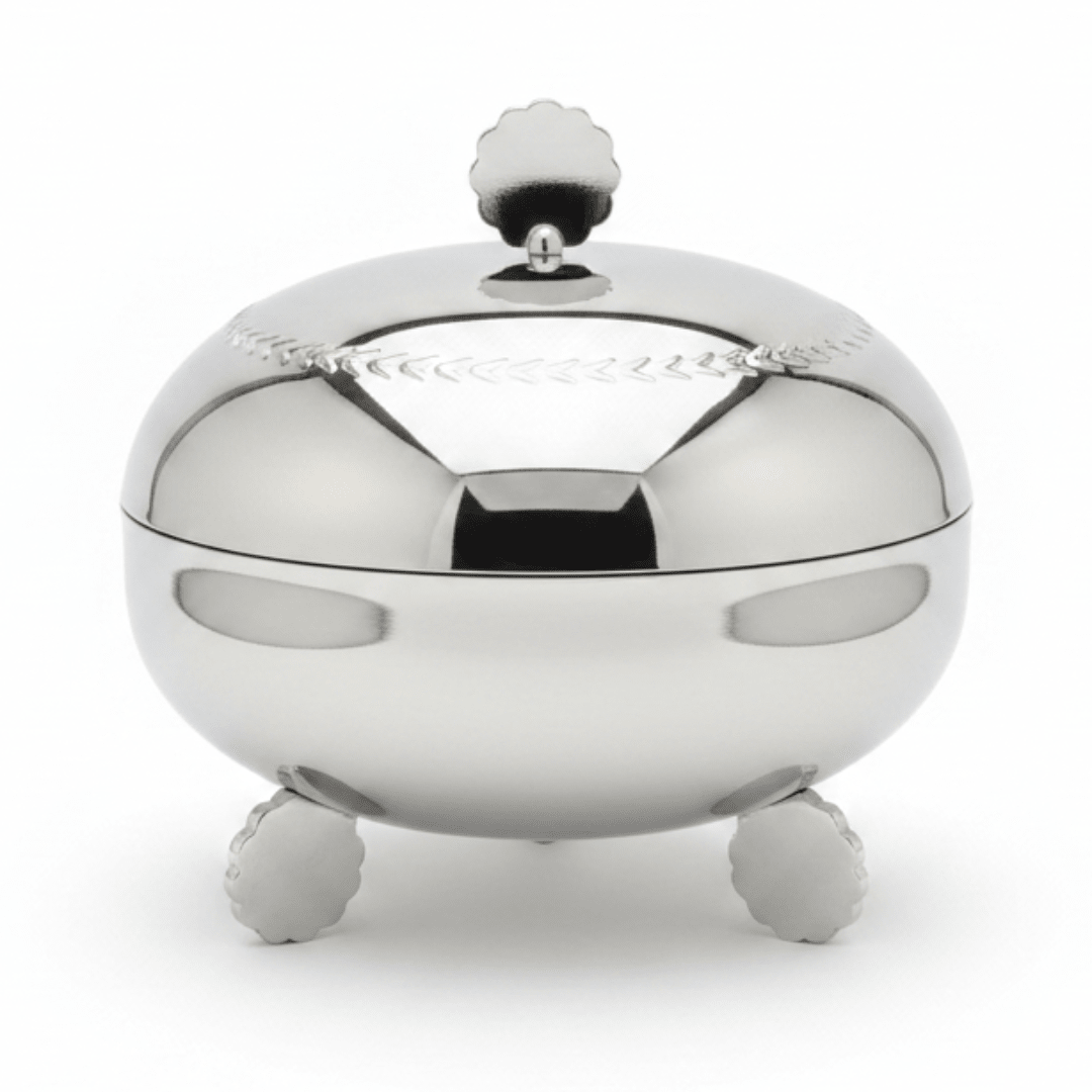 AKDC Multipurpose Stainless Steel Round Dates Bowl with Lid for Elegant Table Serving – 14 cm - Al Kabayel Discount CentreAKDC Multipurpose Stainless Steel Round Dates Bowl with Lid for Elegant Table Serving – 14 cmBowlsAKDCAl Kabayel Discount Centre
