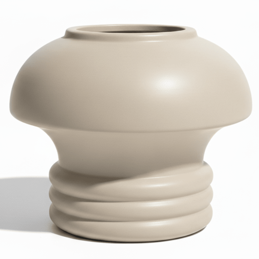 AKDC Mushroom - Inspired Ceramic Decorative Flower Vase – Beige Modern Sculptural Design, 12 × 14 cm - Al Kabayel Discount CentreAKDC Mushroom - Inspired Ceramic Decorative Flower Vase – Beige Modern Sculptural Design, 12 × 14 cmFlower/Plant PotsAKDCAl Kabayel Discount Centre