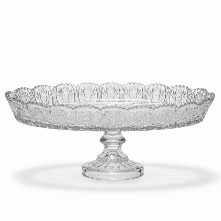 AKDC Oval Glass Footed Serving Tray – Multipurpose Tray for Desserts, Fruits & Snacks – 30×15 cm - Al Kabayel Discount CentreAKDC Oval Glass Footed Serving Tray – Multipurpose Tray for Desserts, Fruits & Snacks – 30×15 cmserving traysAKDCAl Kabayel Discount Centre