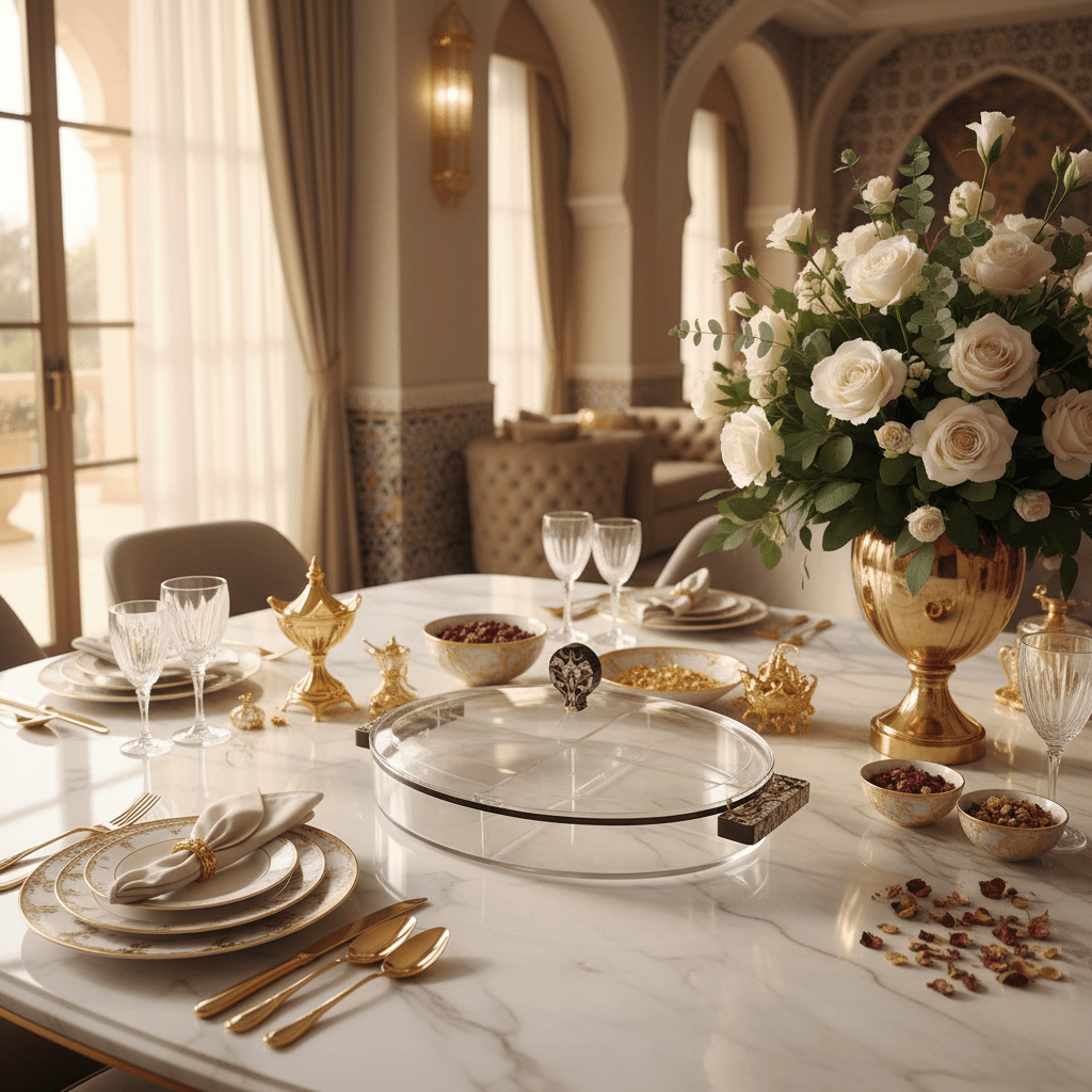 AKDC Oval Transparent Acrylic 4 - Compartment Candy & Dry Fruit Serving Box – 32.5 × 25 cm - Al Kabayel Discount CentreAKDC Oval Transparent Acrylic 4 - Compartment Candy & Dry Fruit Serving Box – 32.5 × 25 cmJars & Food SaversAKDCAl Kabayel Discount Centre