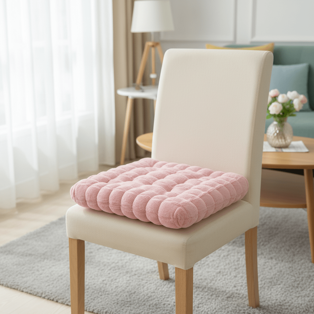 AKDC Pastel Pink Plush Square Chair Cushion Soft Comfortable Seat Pad for Bedroom Living Room and Dining Chairs 40 × 40 cm - Al Kabayel Discount CentreAKDC Pastel Pink Plush Square Chair Cushion Soft Comfortable Seat Pad for Bedroom Living Room and Dining Chairs 40 × 40 cmFloor Pillows & CushionsAKDCAl Kabayel Discount Centre