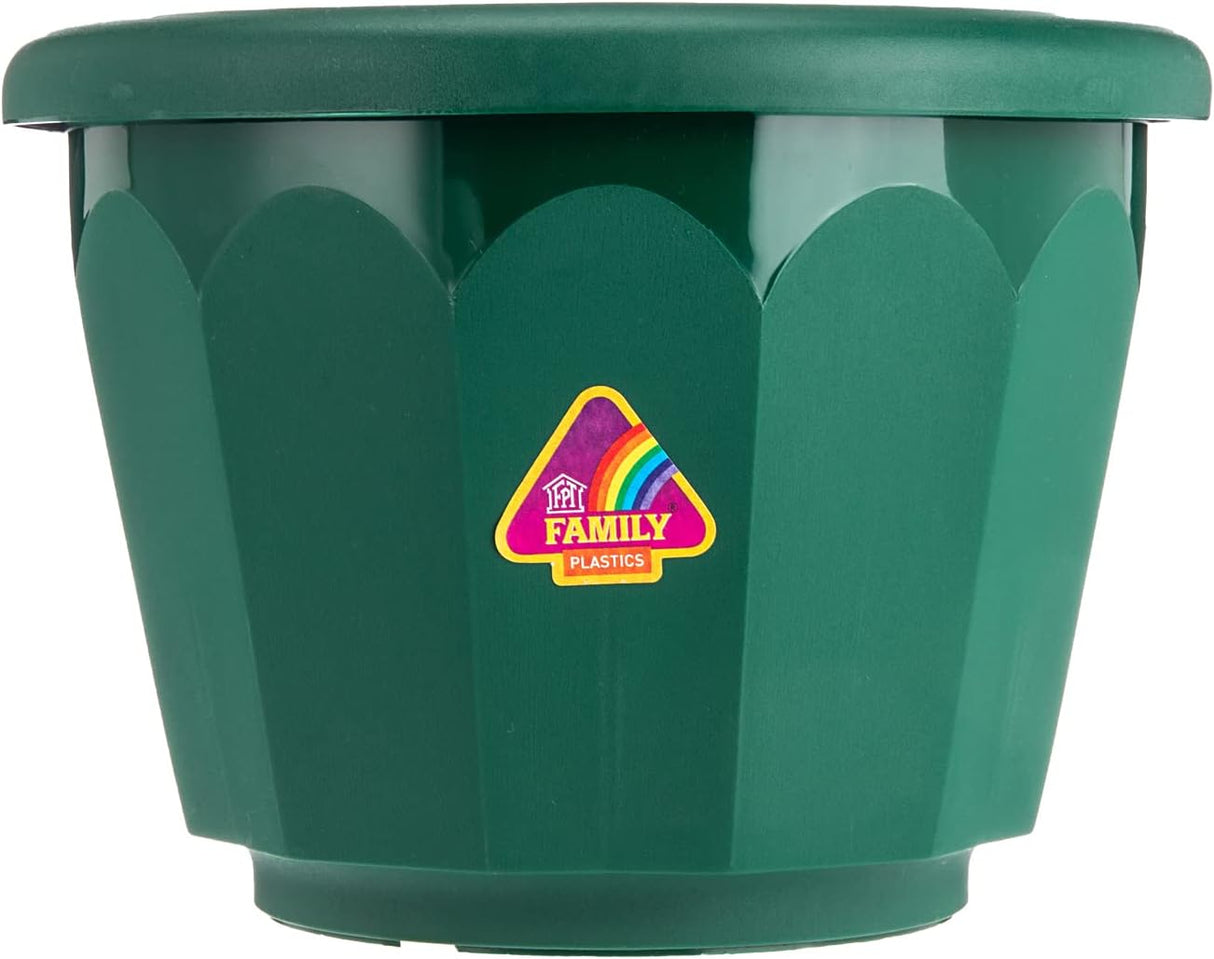 AKDC Planter Pot Grovel With Tray Width 13CM Height 10CM Green Color - Al Kabayel Discount CentreAKDC Planter Pot Grovel With Tray Width 13CM Height 10CM Green ColorFlower/Plant PotsAKDCAl Kabayel Discount Centre