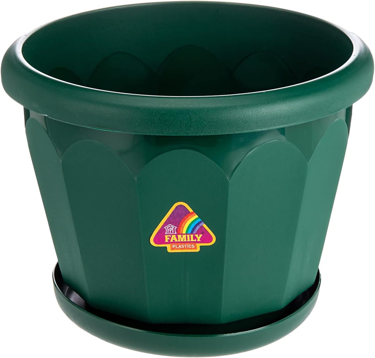AKDC Planter Pot Grovel With Tray Width 13CM Height 10CM Green Color - Al Kabayel Discount CentreAKDC Planter Pot Grovel With Tray Width 13CM Height 10CM Green ColorFlower/Plant PotsAKDCAl Kabayel Discount Centre