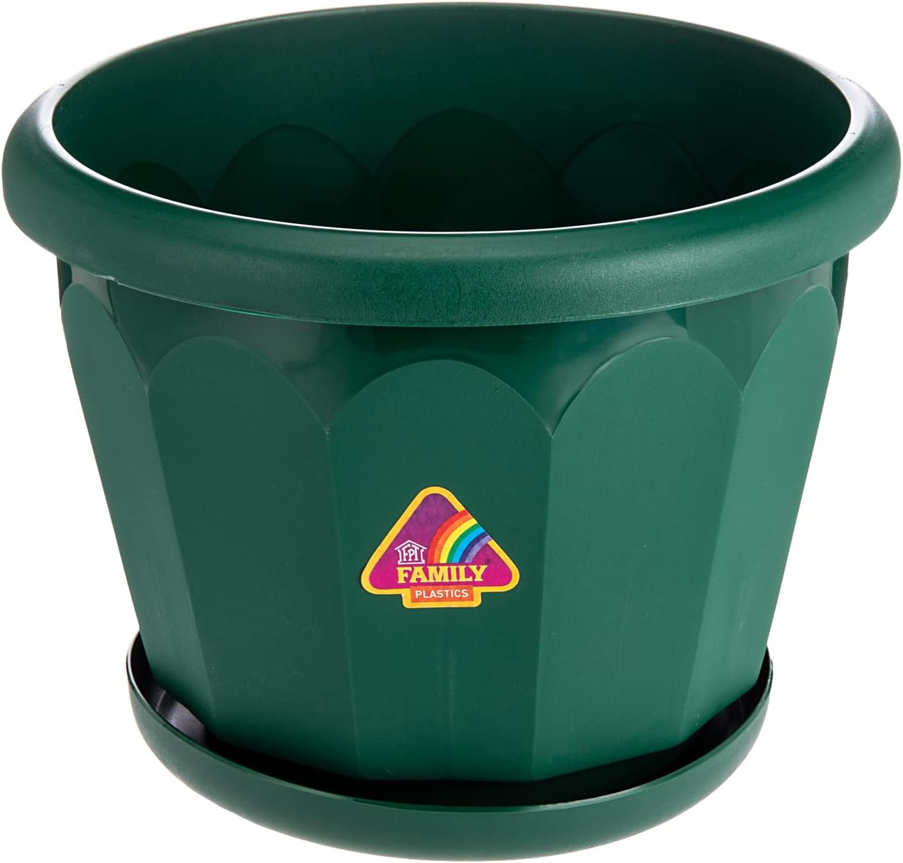 AKDC Planter Pot Grovel With Tray Width 13CM Height 10CM Green Color - Al Kabayel Discount CentreAKDC Planter Pot Grovel With Tray Width 13CM Height 10CM Green ColorFlower/Plant PotsAKDCAl Kabayel Discount Centre