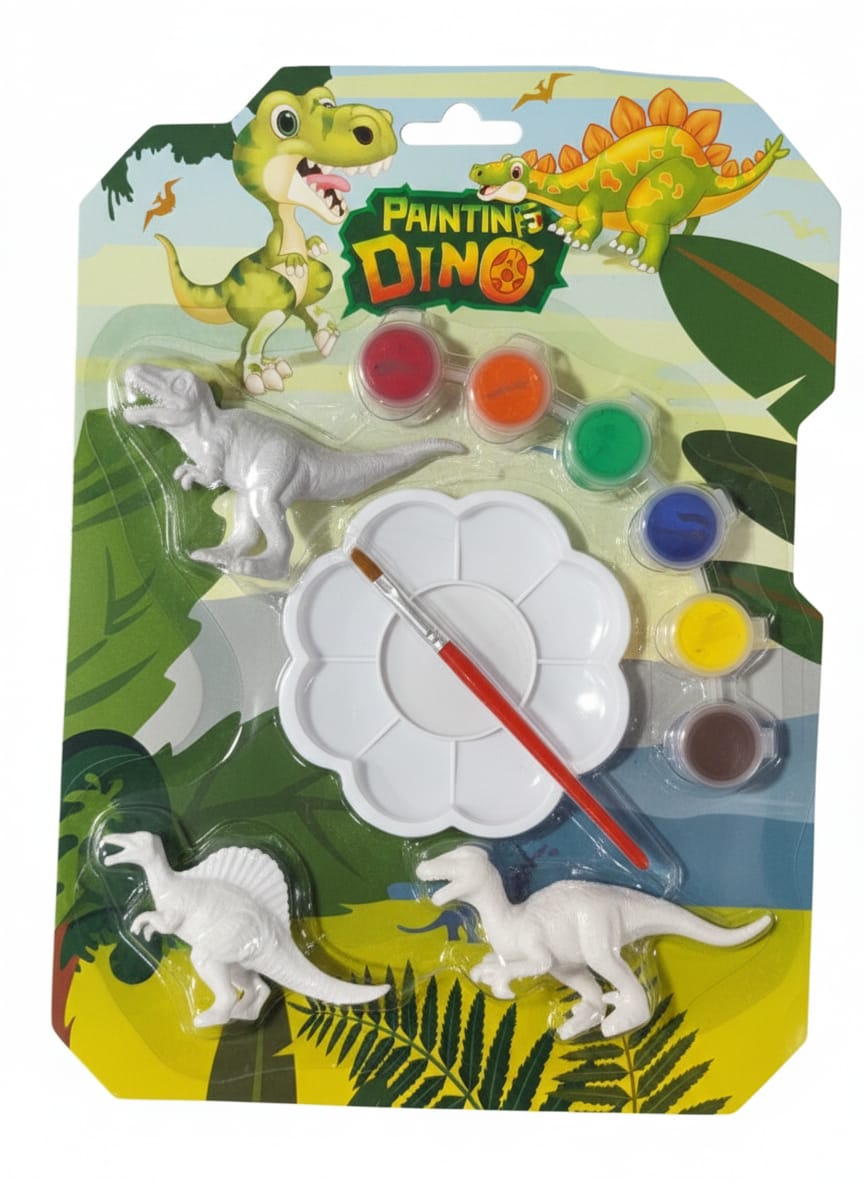 AKDC Plastic Dinosaur Painting Craft Kit – Fun DIY Art Set for Kids - Al Kabayel Discount CentreAKDC Plastic Dinosaur Painting Craft Kit – Fun DIY Art Set for KidsCraft SuppliesAKDCAl Kabayel Discount Centre