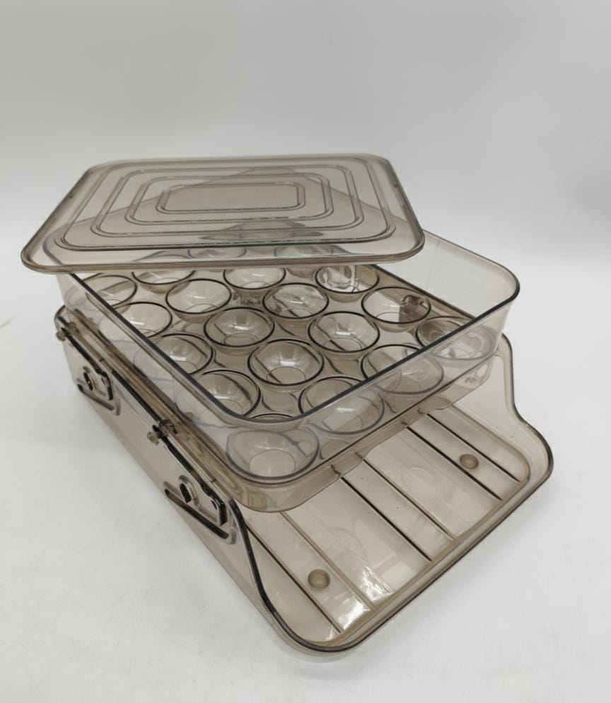 AKDC Plastic Egg Storage Box – 20 Egg Capacity, Transparent Brown Container for Refrigerator Organization - Al Kabayel Discount CentreAKDC Plastic Egg Storage Box – 20 Egg Capacity, Transparent Brown Container for Refrigerator OrganizationOrganizers & AccessoriesAKDCAl Kabayel Discount Centre