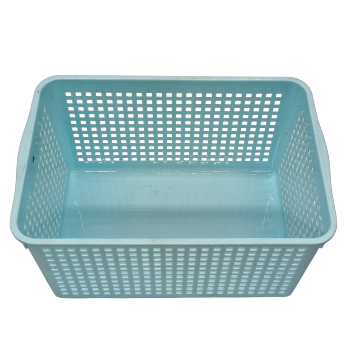 AKDC Plastic Fruit Vegetable Storage Basket - 27cmX18cmX14cm - Cyan - Al Kabayel Discount CentreAKDC Plastic Fruit Vegetable Storage Basket - 27cmX18cmX14cm - CyanOrganizers & AccessoriesAKDCAl Kabayel Discount Centre