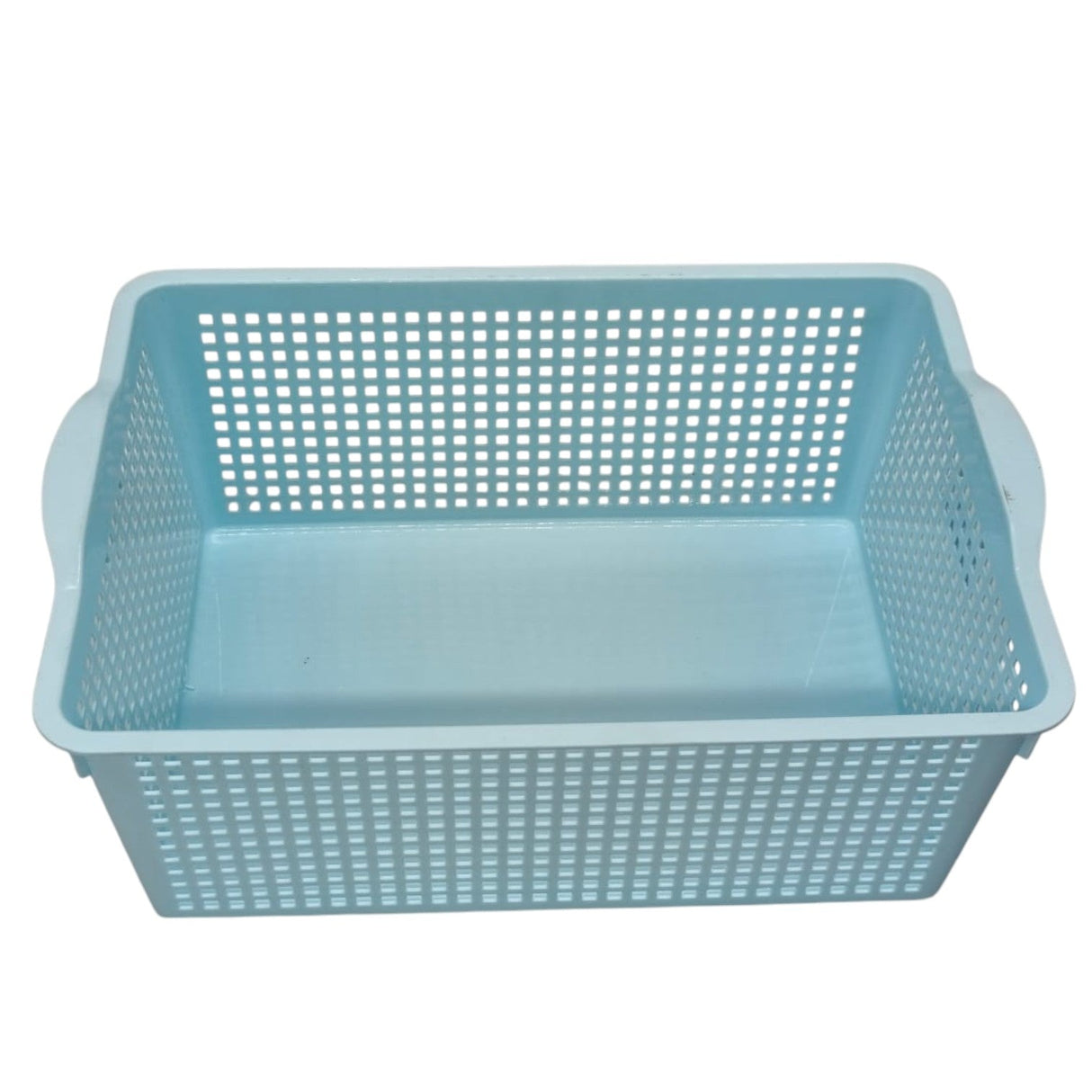 AKDC Plastic Fruit Vegetable Storage Basket - 38cmX26cmX15cm - Cyan - Al Kabayel Discount CentreAKDC Plastic Fruit Vegetable Storage Basket - 38cmX26cmX15cm - CyanOrganizers & AccessoriesAKDCAl Kabayel Discount Centre