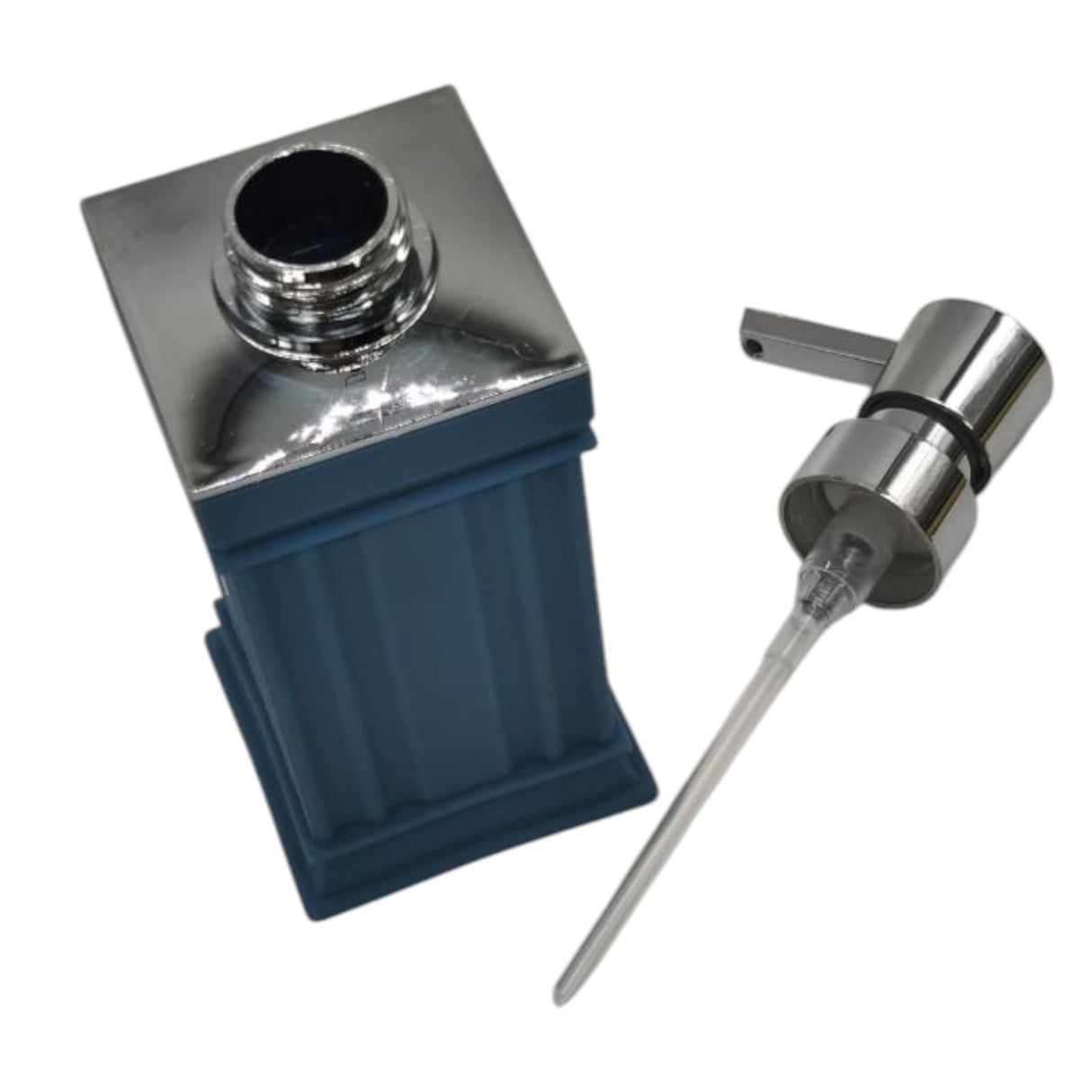 AKDC Plastic Liquid Soap Dispenser for Bathroom & Kitchen Sink, Dish Soap Dispenser With Easy - to - Press Pump - 400ML - Blue&Silver - Al Kabayel Discount CentreAKDC Plastic Liquid Soap Dispenser for Bathroom & Kitchen Sink, Dish Soap Dispenser With Easy - to - Press Pump - 400ML - Blue&SilverHome Décor AccentsAKDCAl Kabayel Discount Centre