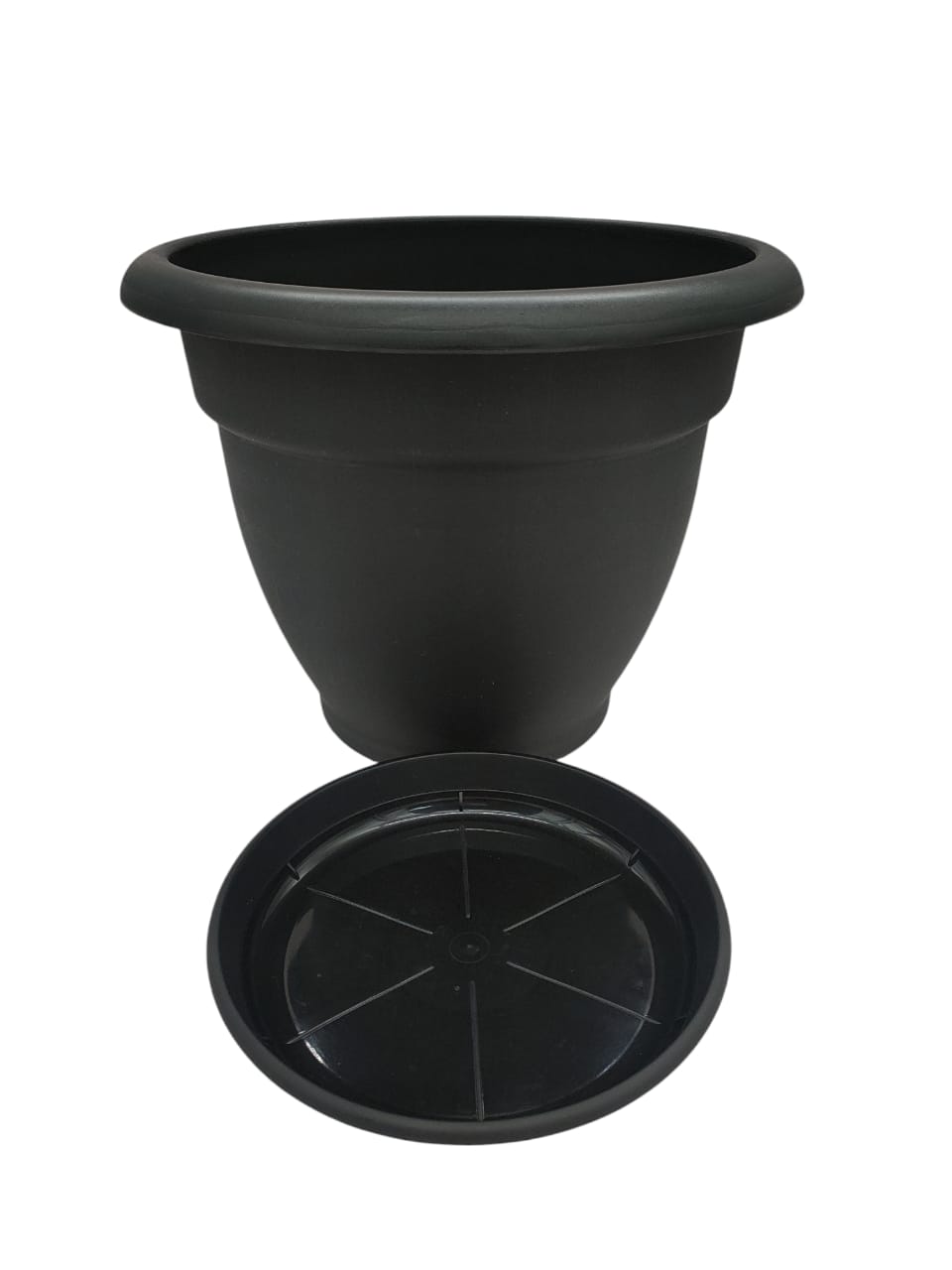 AKDC Plastic Planter With Tray Width 28CM Height 24CM Black Color - Al Kabayel Discount CentreAKDC Plastic Planter With Tray Width 28CM Height 24CM Black ColorFlower/Plant PotsAKDCAl Kabayel Discount Centre