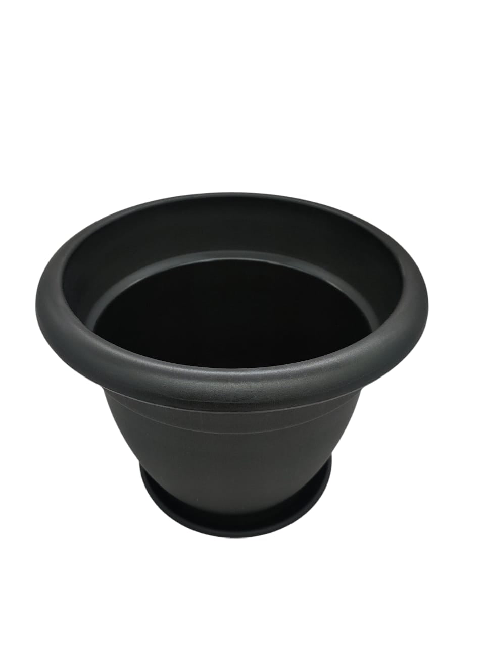 AKDC Plastic Planter With Tray Width 28CM Height 24CM Black Color - Al Kabayel Discount CentreAKDC Plastic Planter With Tray Width 28CM Height 24CM Black ColorFlower/Plant PotsAKDCAl Kabayel Discount Centre