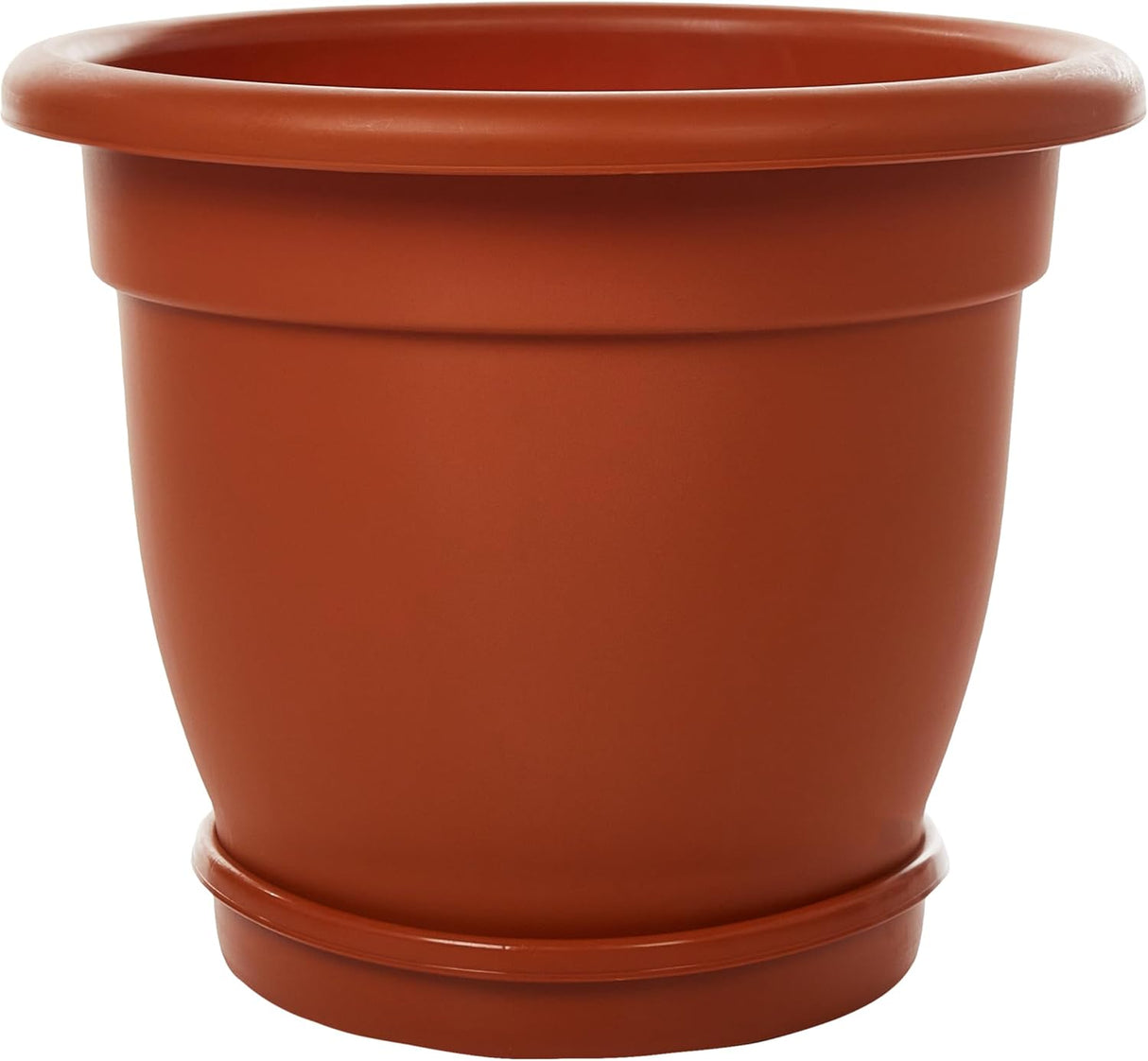 AKDC Plastic Planter With Tray Width 28CM Height 24CM Clay Color - Al Kabayel Discount CentreAKDC Plastic Planter With Tray Width 28CM Height 24CM Clay ColorFlower/Plant PotsAKDCAl Kabayel Discount Centre