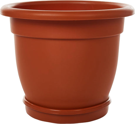 AKDC Plastic Planter With Tray Width 28CM Height 24CM Clay Color - Al Kabayel Discount CentreAKDC Plastic Planter With Tray Width 28CM Height 24CM Clay ColorFlower/Plant PotsAKDCAl Kabayel Discount Centre