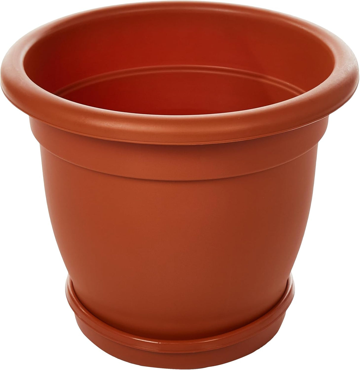 AKDC Plastic Planter With Tray Width 28CM Height 24CM Clay Color - Al Kabayel Discount CentreAKDC Plastic Planter With Tray Width 28CM Height 24CM Clay ColorFlower/Plant PotsAKDCAl Kabayel Discount Centre