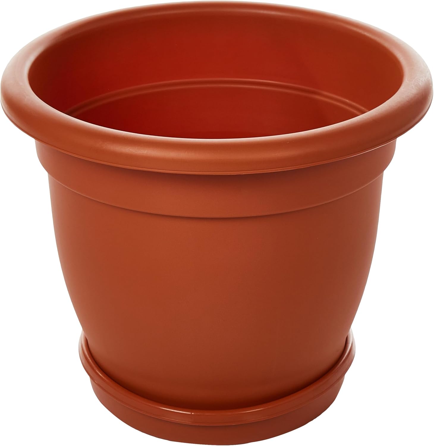 AKDC Plastic Planter With Tray Width 28CM Height 24CM Clay Color - Al Kabayel Discount CentreAKDC Plastic Planter With Tray Width 28CM Height 24CM Clay ColorFlower/Plant PotsAKDCAl Kabayel Discount Centre