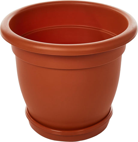AKDC Plastic Planter With Tray Width 28CM Height 24CM Clay Color - Al Kabayel Discount CentreAKDC Plastic Planter With Tray Width 28CM Height 24CM Clay ColorFlower/Plant PotsAKDCAl Kabayel Discount Centre