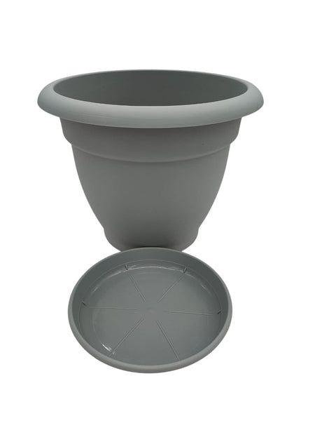 AKDC Plastic Planter With Tray Width 28CM Height 24CM - Al Kabayel Discount CentreAKDC Plastic Planter With Tray Width 28CM Height 24CMFlower/Plant PotsAKDCAl Kabayel Discount Centre