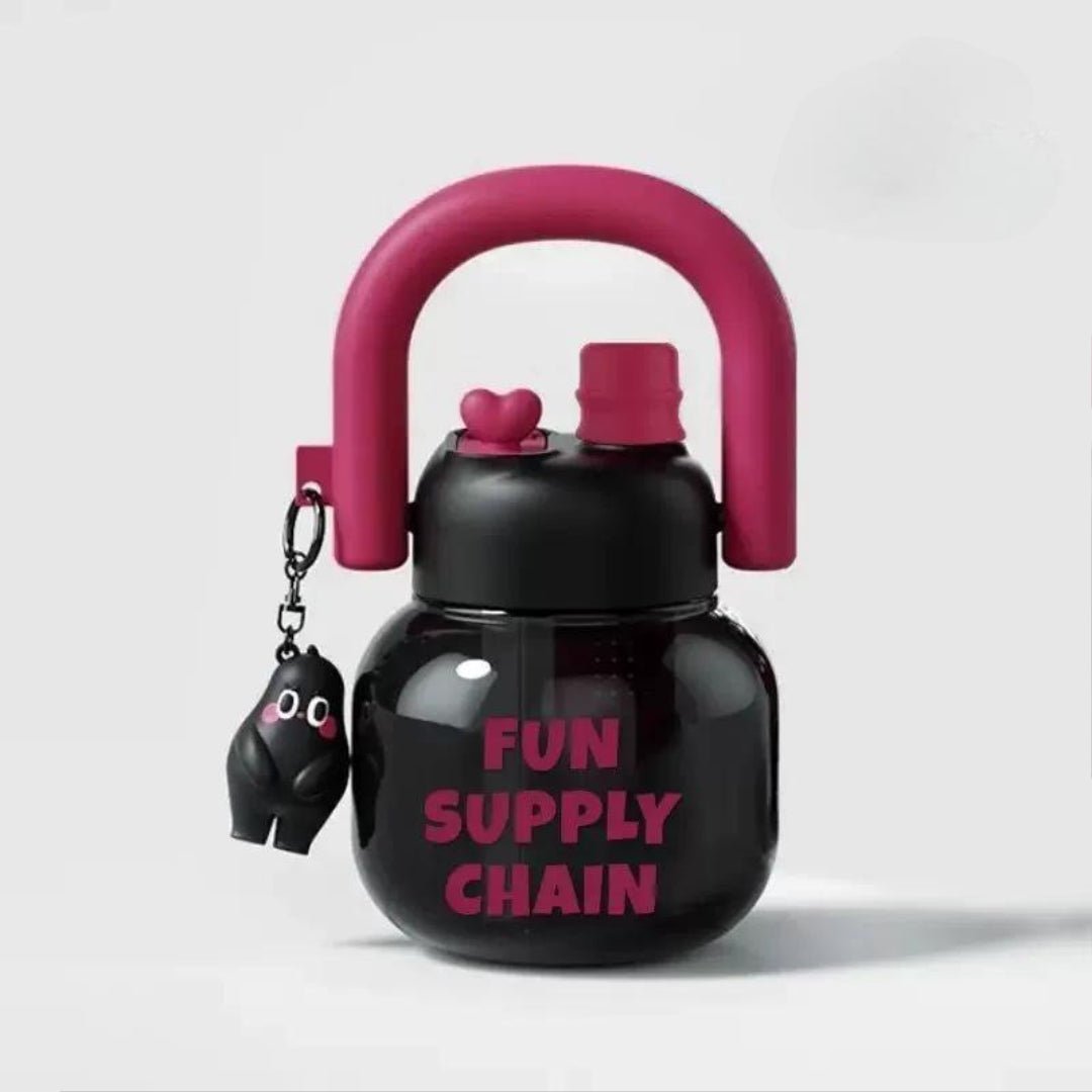 AKDC Plastic Water Bottle 800ml, Fashionable Forest Pot, Black - Rose - Al Kabayel Discount CentreAKDC Plastic Water Bottle 800ml, Fashionable Forest Pot, Black - RoseWater BottlesAKDCAl Kabayel Discount Centre