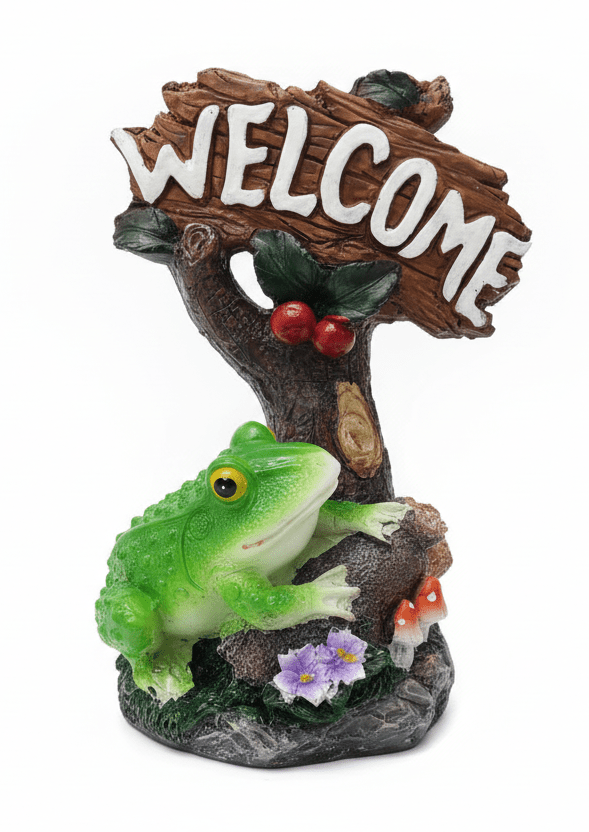 AKDC Polyresin Frog with Welcome Board Showpiece – Whimsical Decorative Accent for Home Entrance & Garden, 26 cm - Al Kabayel Discount CentreAKDC Polyresin Frog with Welcome Board Showpiece – Whimsical Decorative Accent for Home Entrance & Garden, 26 cmHome Décor AccentsAKDCAl Kabayel Discount Centre
