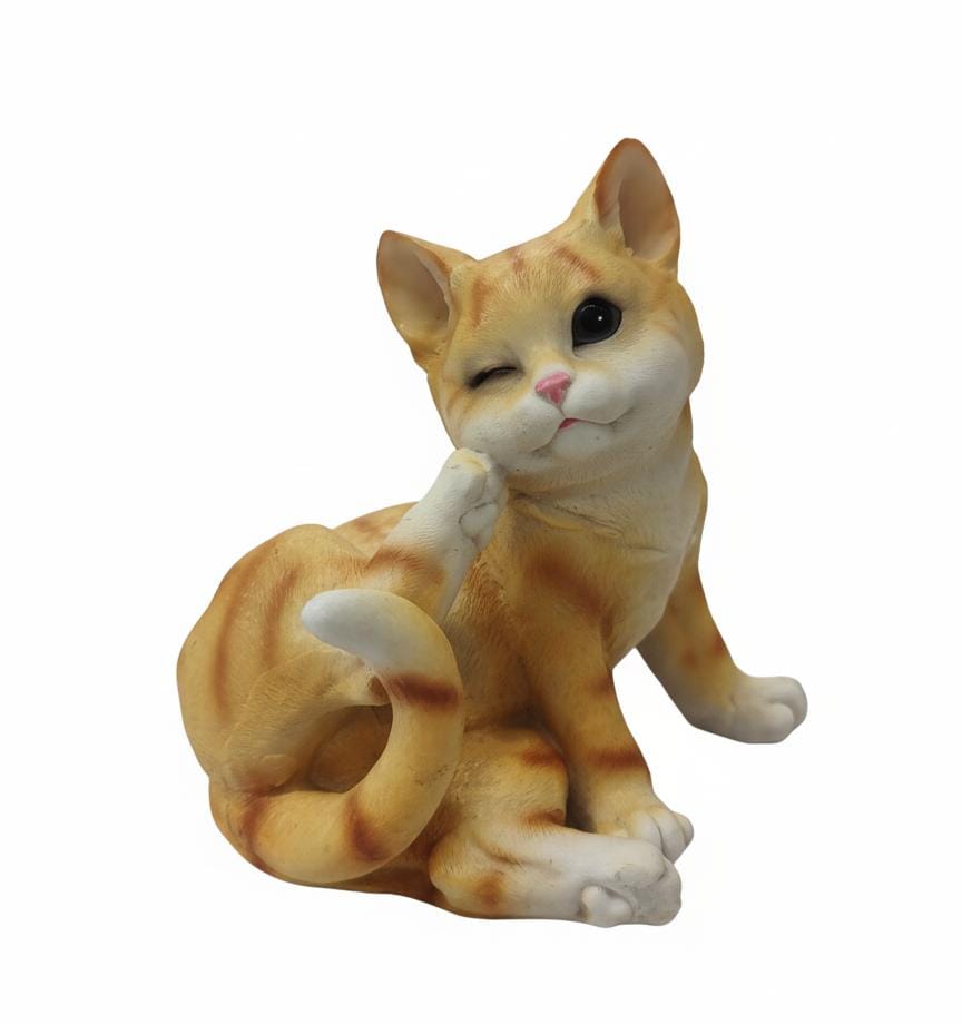 AKDC Polyresin Orange Cat Figurine – Lifelike Animal Home Décor Statue 17 cm - Al Kabayel Discount CentreAKDC Polyresin Orange Cat Figurine – Lifelike Animal Home Décor Statue 17 cmHome Décor AccentsAKDCAl Kabayel Discount Centre
