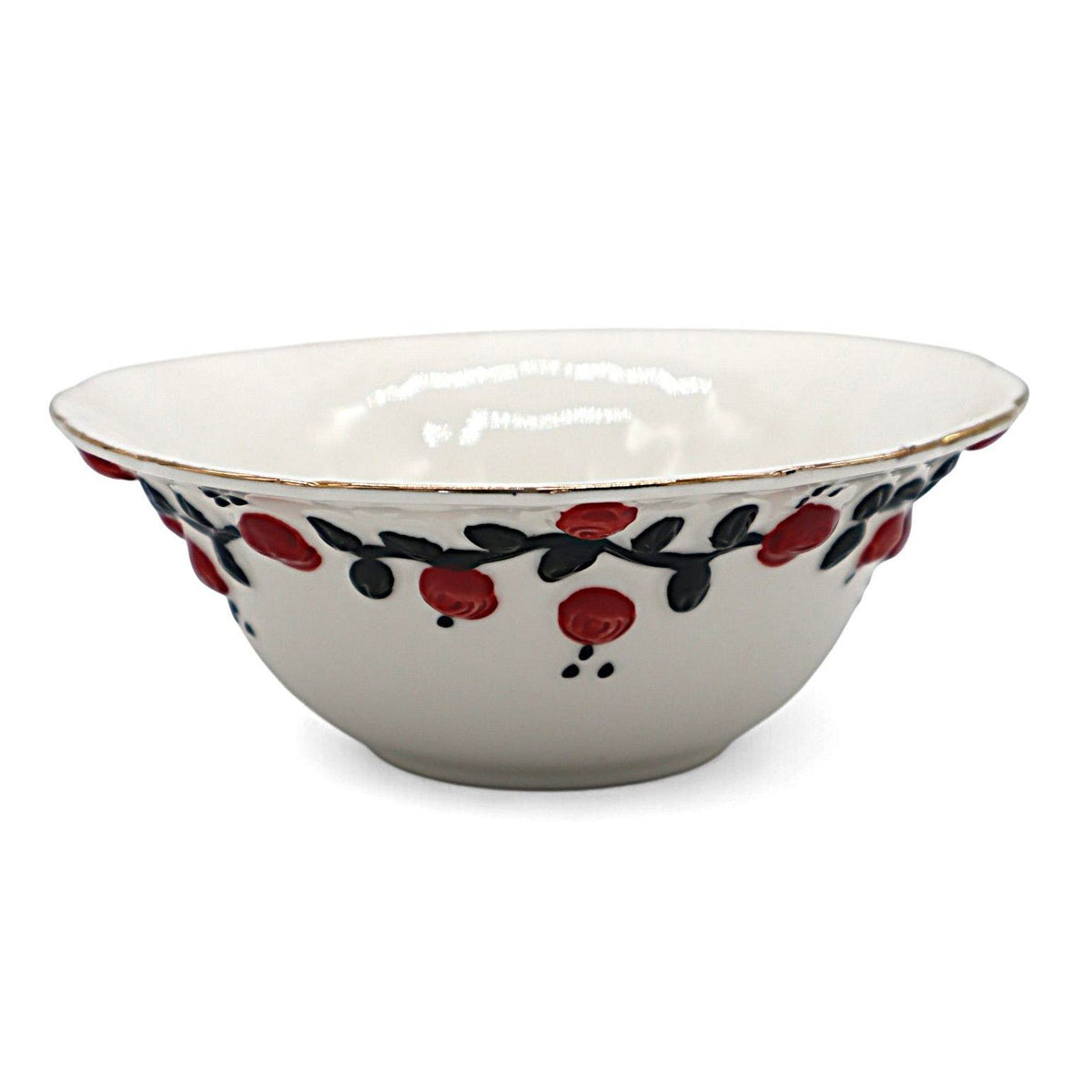 AKDC Porcelain Bowl 12×6cm – White with Bold Red & Black Detailing - Al Kabayel Discount CentreAKDC Porcelain Bowl 12×6cm – White with Bold Red & Black DetailingBowlsAKDCAl Kabayel Discount Centre