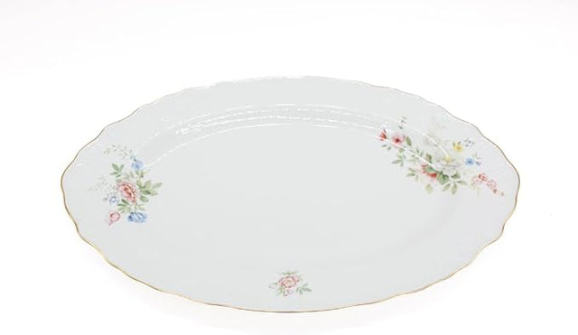 AKDC Porcelain Oval Plate 14 Gold Rim Multicolor - Al Kabayel Discount CentreAKDC Porcelain Oval Plate 14 Gold Rim MulticolorPlatesAKDCAl Kabayel Discount Centre