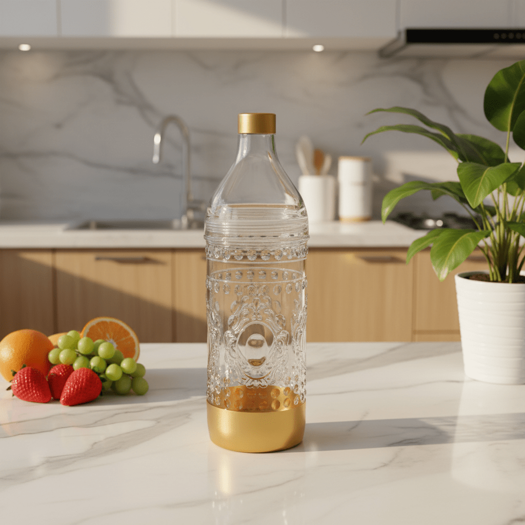 AKDC Premium Acrylic Water Bottle with Gold Base and Cap for Home and Travel 1500 ml - Al Kabayel Discount CentreAKDC Premium Acrylic Water Bottle with Gold Base and Cap for Home and Travel 1500 mlWater BottlesAKDCAl Kabayel Discount Centre