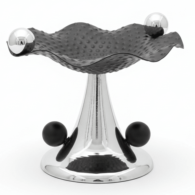 AKDC Premium Black and Silver Metal Footed Candy Serving Tray with Modern Finish for Home and Events – 20×15 cm - Al Kabayel Discount CentreAKDC Premium Black and Silver Metal Footed Candy Serving Tray with Modern Finish for Home and Events – 20×15 cmServing TraysAKDCAl Kabayel Discount Centre